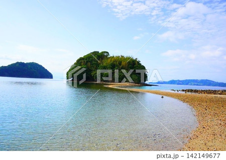 周防大島・真宮島のエンジェルロードと瀬戸内海の美しい自然 142149677