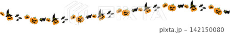 Boarder Line Hand Drawn Halloween Doodle Icon Collection 142150080
