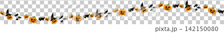 Boarder Line Hand Drawn Halloween Doodle Icon Collection 142150080