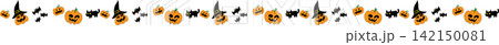 Boarder Line Hand Drawn Halloween Doodle Icon Collection 142150081
