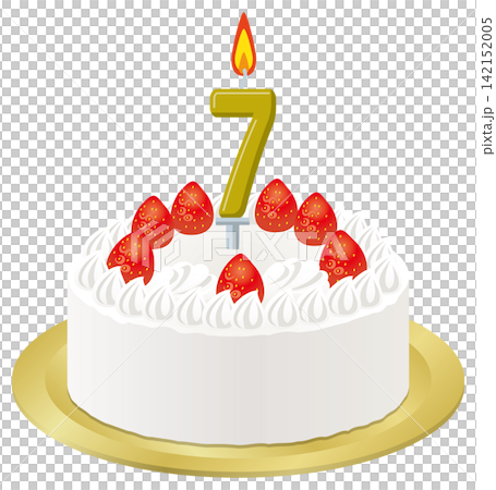 為7歲孩子準備的白色鮮奶油生日蛋糕 為7歲孩子準備的白色鮮奶油生日蛋糕 142152005
