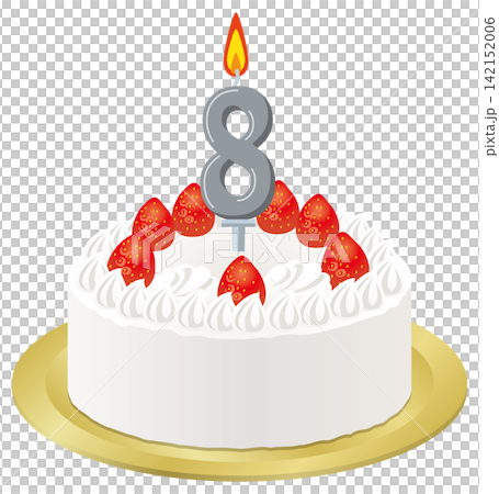 為8歲孩子準備的白色鮮奶油生日蛋糕 為8歲孩子準備的白色鮮奶油生日蛋糕 142152006