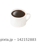 水彩で描いたコーヒー 142152883
