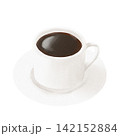 水彩で描いたコーヒー 142152884