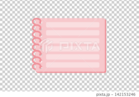 Illustration material - Simple pink notepad Illustration material - Simple pink notepad 142153246