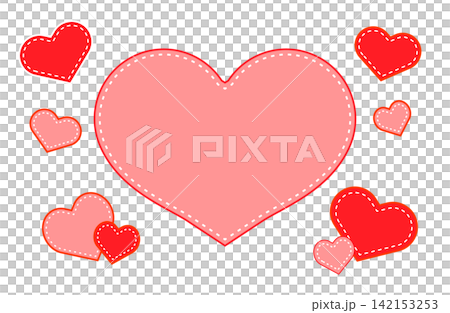 Valentine's Day themed pink heart message card Valentine's Day themed pink heart message card 142153253