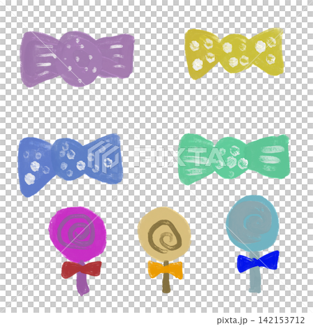Colorful ribbon illustration set 142153712