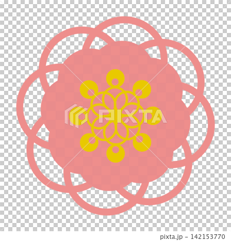 粉紅色格子花卉圖案 粉紅色格子花卉圖案 142153770