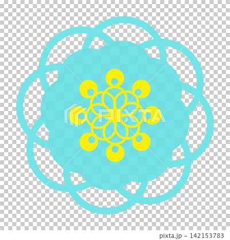 Light blue checkered floral pattern 142153783