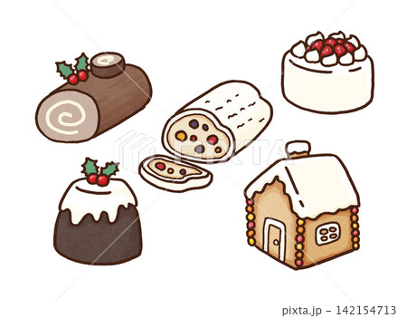 世界各国の伝統的なクリスマススイーツのセット 世界各国の伝統的なクリスマススイーツのセット 142154713