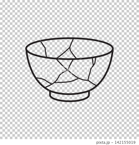 Line art icon of a cracked ceramic bowl repaired with gold lacquer kintsugi art.
Line art icon of a cracked ceramic bowl repaired with gold lacquer kintsugi art.
142155019