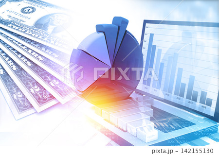 Business graphs and financial reports Business graphs and financial reports 142155130