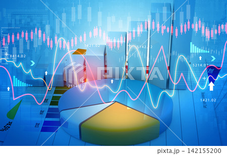 Business graphs and financial reports 142155200