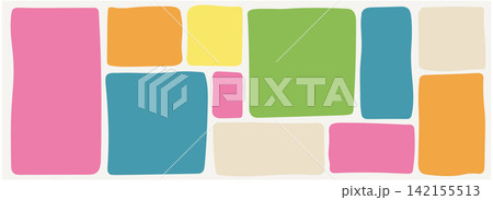 Vector hand drawn organic rectangle and square border set Vector hand drawn organic rectangle and square border set 142155513