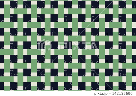 Hand drawn staggered interlocking lines seamless repeat pattern in navy Hand drawn staggered interlocking lines seamless repeat pattern in navy 142155696