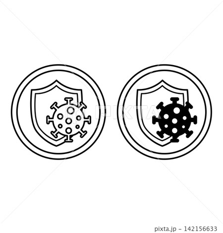 Strong Immunity Labels. Black and White Vector Icons. Cat's Food Properties. Food Packaging Label 142156633