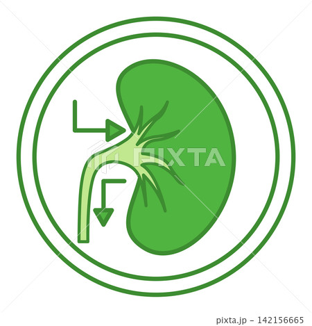 Green Label Kidney Health. Vector Icon. Cat Food Properties. Food Packaging Sticker Green Label Kidney Health. Vector Icon. Cat Food Properties. Food Packaging Sticker 142156665