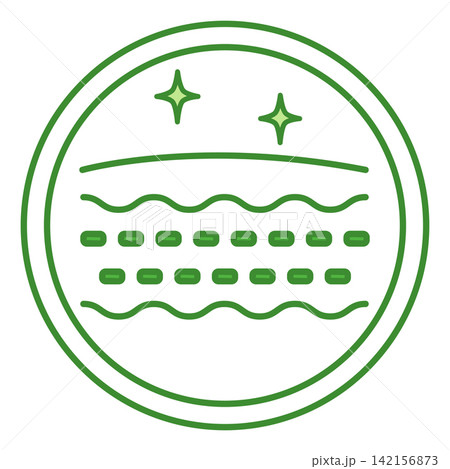 Green Label Healthy Skin. Vector Icon. Cat's Food Properties. Food Packaging Sticker 142156873