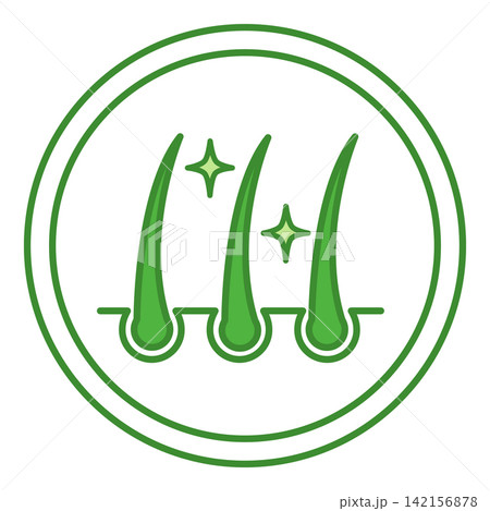 Green Label Shiny Coat. Vector Icon. Healthy Pet Coat. Cat's Food Properties. Food Packaging Sticker Green Label Shiny Coat. Vector Icon. Healthy Pet Coat. Cat's Food Properties. Food Packaging Sticker 142156878