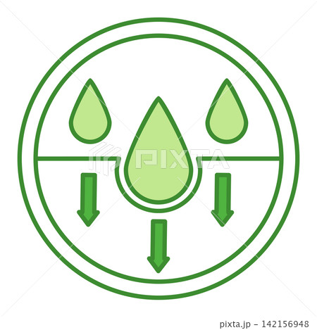Green Label Absorbs Quickly. Vector Icon. Sticker For Cosmetics Packaging. Skin Care Concept Green Label Absorbs Quickly. Vector Icon. Sticker For Cosmetics Packaging. Skin Care Concept 142156948