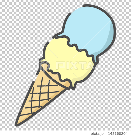 Simple and pop ice cream illustration Simple and pop ice cream illustration 142160204