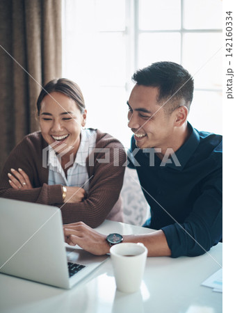 Couple, laptop and happy with budgeting in kitchen for savings profit, debt review or good credit score. Documents, asian people and tech with smile for mortgage payment, insurance policy and finance Couple, laptop and happy with budgeting in kitchen for savings profit, debt review or good credit score. Documents, asian people and tech with smile for mortgage payment, insurance policy and finance 142160334