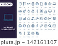 Software development icon set for programming and web design projects 142161107