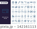 Financial Technology Icon Set for Banking Business and Digital Finance Operations 142161113