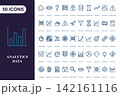 Business Analytics Data Icon Set for Financial Reporting and Digital Marketing Strategy 142161116