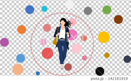 フィルターバブルのグラフィック素材イラスト フィルターバブルのグラフィック素材イラスト 142161919