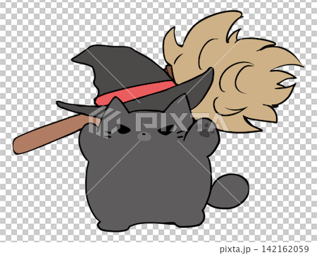 ハロウィンに魔女 ねこ ハロウィンに魔女 ねこ 142162059