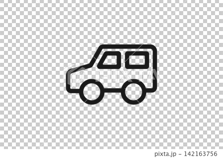 SUV car line art icon SUV car line art icon 142163756