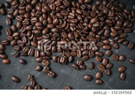 Close up Thai roasted coffee beans 142164568