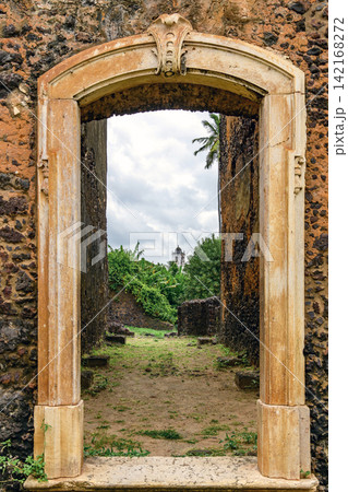 A doorway in the stone ruins A doorway in the stone ruins 142168272
