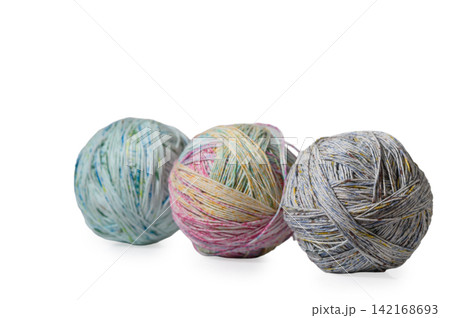 Colorful yarn balls waiting to inspire creative projects Colorful yarn balls waiting to inspire creative projects 142168693