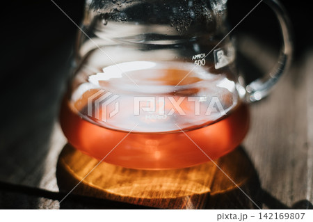 black drip coffee in glass server black drip coffee in glass server 142169807