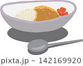 カレーライスとスプーンのイラスト 142169920