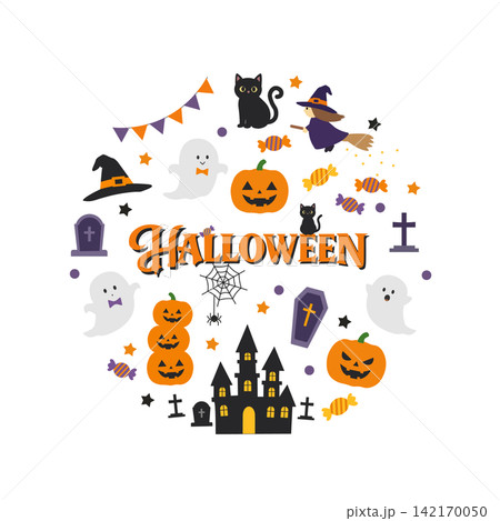 ハロウィン素材 ハロウィンの素材イラストセット ハロウィンのアイコンイラストセット ジャックオーラン ハロウィン素材 ハロウィンの素材イラストセット ハロウィンのアイコンイラストセット ジャックオーラン 142170050