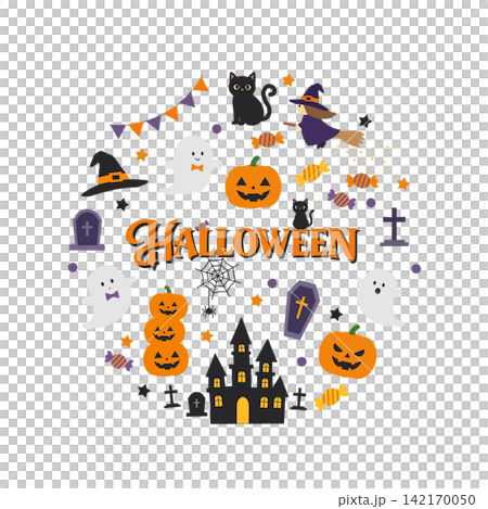 ハロウィン素材 ハロウィンの素材イラストセット ハロウィンのアイコンイラストセット ジャックオーラン ハロウィン素材 ハロウィンの素材イラストセット ハロウィンのアイコンイラストセット ジャックオーラン 142170050