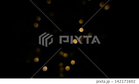 Abstract background with golden bokeh features warm glowing dots. Abstract background with golden bokeh features warm glowing dots. 142171602