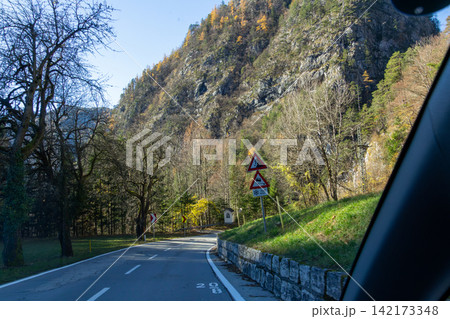 Loiblpass B91 through the Karawank mountain range, connecting Austria with Slovenia. Loiblpass B91 through the Karawank mountain range, connecting Austria with Slovenia. 142173348