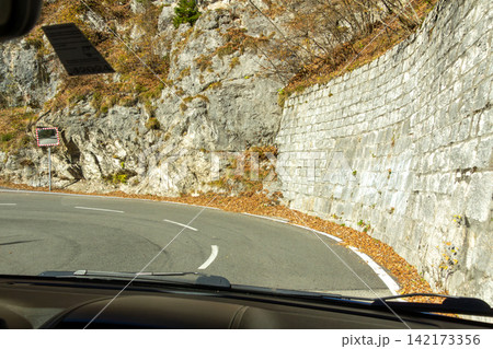 Loiblpass B91 through the Karawank mountain range, connecting Austria with Slovenia. Loiblpass B91 through the Karawank mountain range, connecting Austria with Slovenia. 142173356