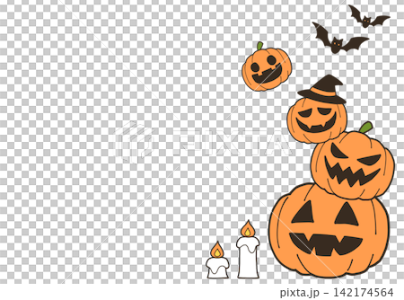 Illustration of a stack of jack-o'-lanterns Illustration of a stack of jack-o'-lanterns 142174564
