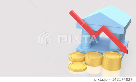Global Banking Crisis and Financial Market Decline 3d render. Global Banking Crisis and Financial Market Decline 3d render. 142174827