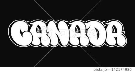 Canada bubble graffiti word art with bold outlined lettering Canada bubble graffiti word art with bold outlined lettering 142174980