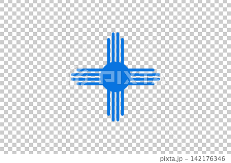 Blue Zia sun symbol a minimalist emblem that evokes New Mexico heritage and tribal geometry ideal for logos, posters, branding, and cultural design projects Blue Zia sun symbol a minimalist emblem that evokes New Mexico heritage and tribal geometry ideal for logos, posters, branding, and cultural design projects 142176346