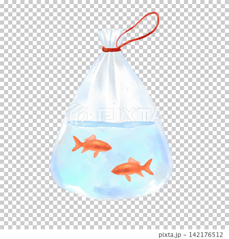 Goldfish in a plastic bag 142176512