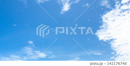 Sky background nature cloud paronama web cloudy summer winter season day, light beauty blue horizon spring brigth gradient calm abstract backdrop air nature view wallpaper landscape environment. Sky background nature cloud paronama web cloudy summer winter season day, light beauty blue horizon spring brigth gradient calm abstract backdrop air nature view wallpaper landscape environment. 142176748