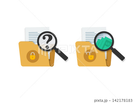 searching hidden financial data inside locked and unlocked document folders 142178183