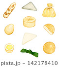 おでんの具材10種セットの水彩イラスト 142178410